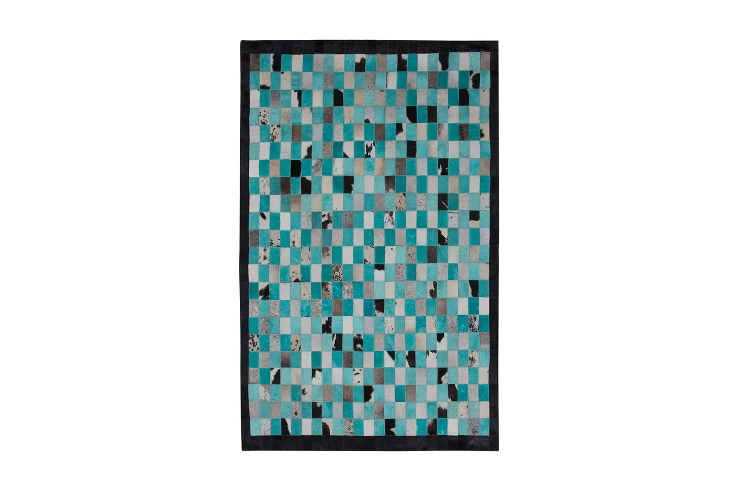 Daleisa Matta 140x200 cm Läder - Blå/Grå
