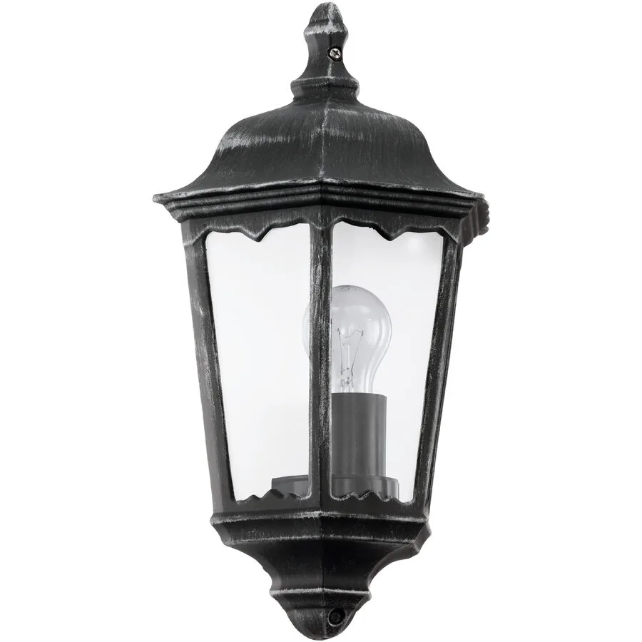 Eglo Wandlampe aussen Navedo Schwarz/Silber Aluminium 43 cm - Material: Aluguss