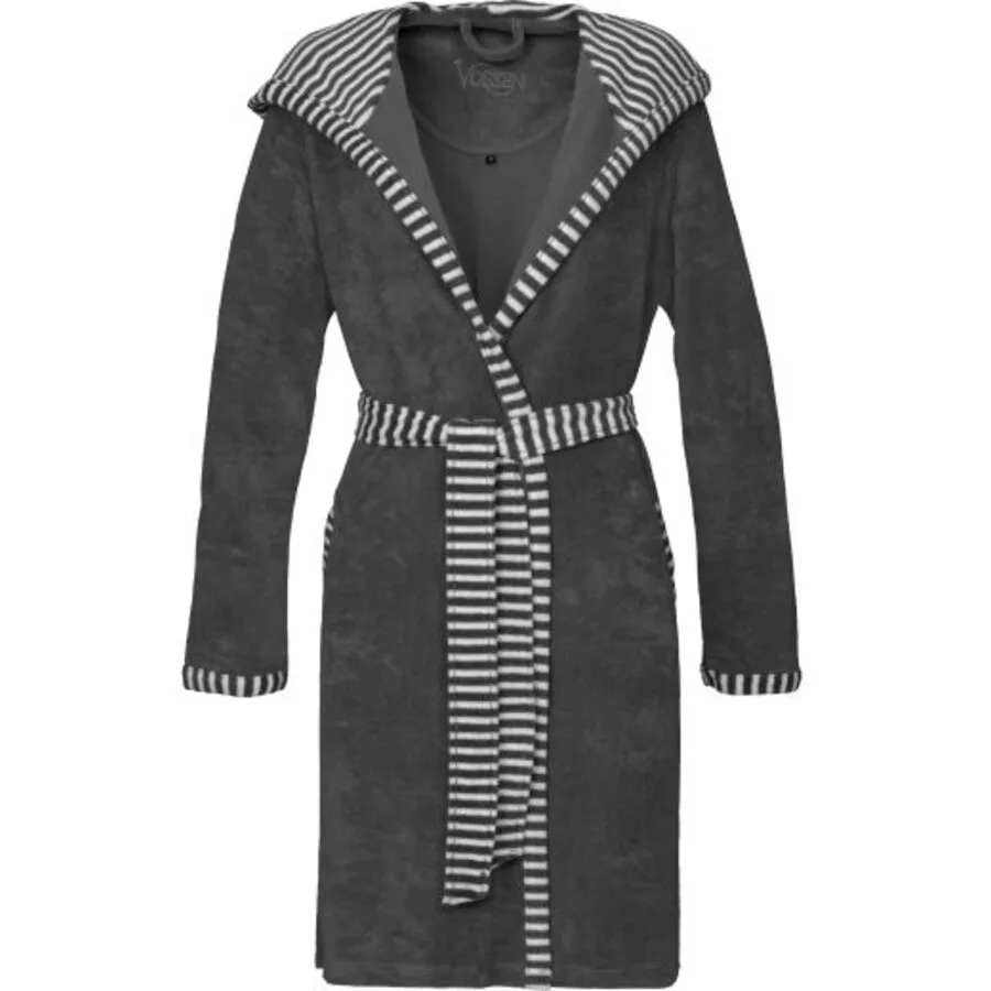 Vossen Bademantel Juno XL graphit 80% Baumwolle 20% Polyester XL