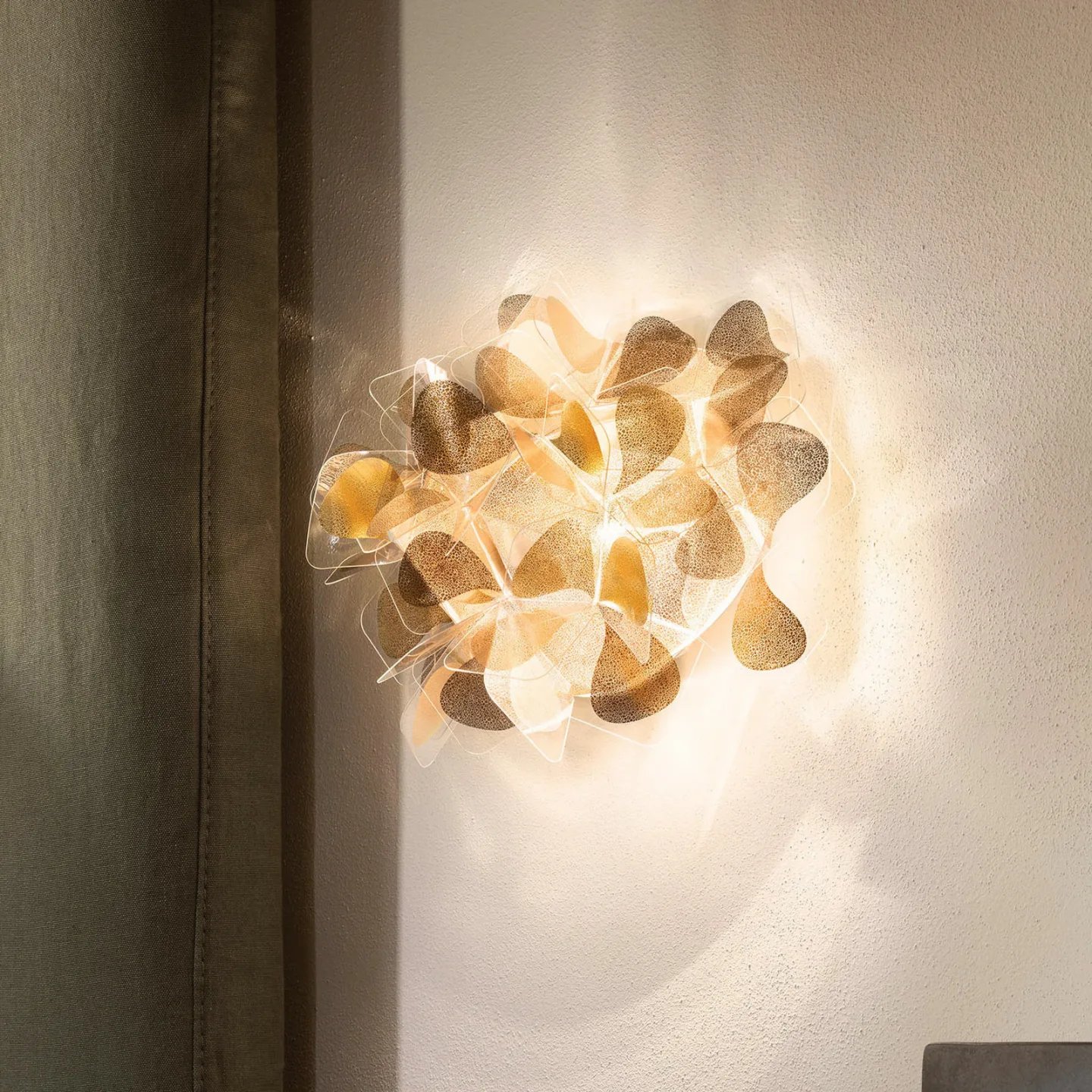 Cliza Wandleuchte Mama Non Mama Gold - Slamp Clizia Mama Non Mama - Wohnzimmer - Design - Kunststoff