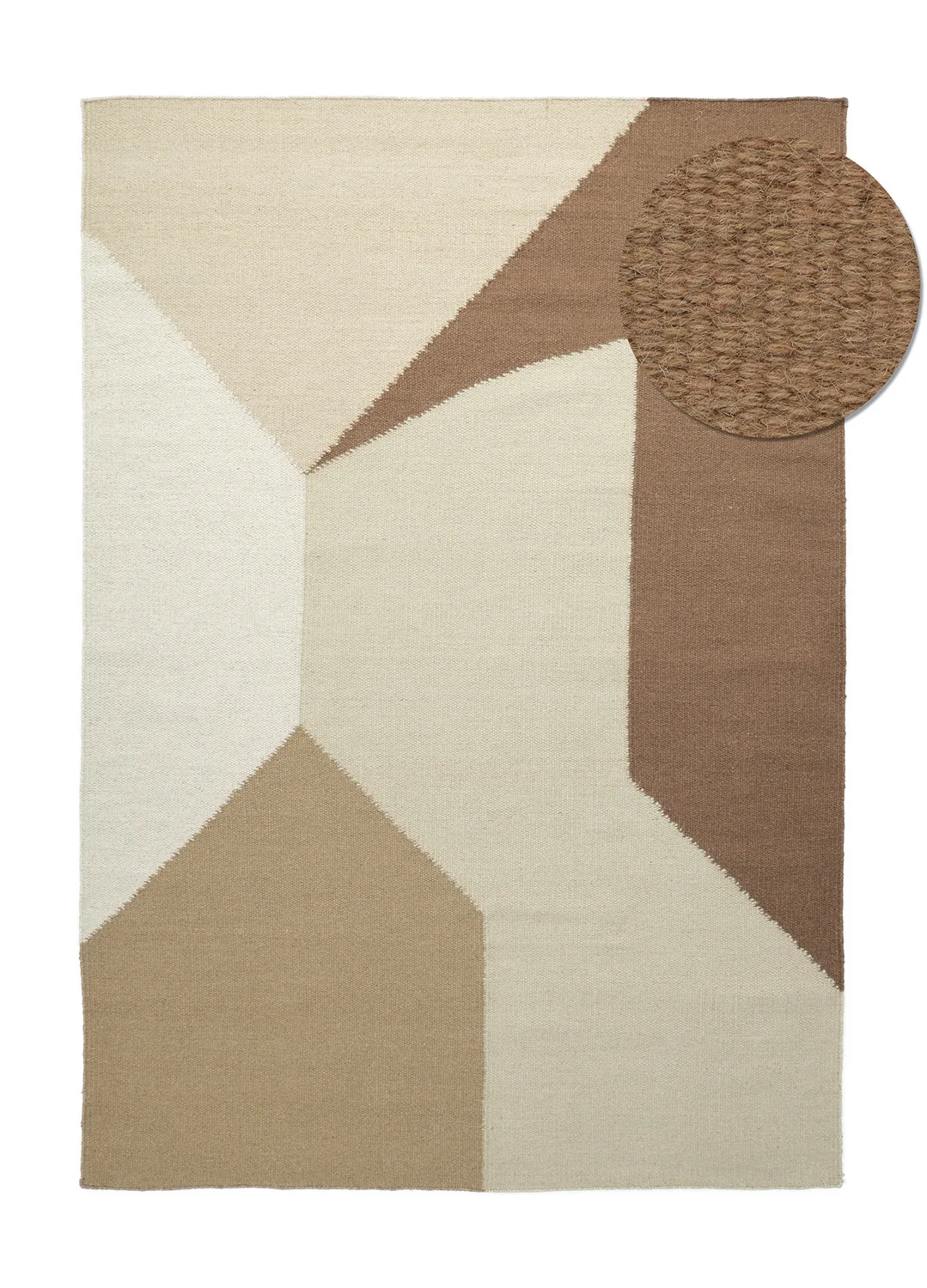 Ullteppe - Aveiro (beige/multi) (Størrelse: 160 x 230 cm)