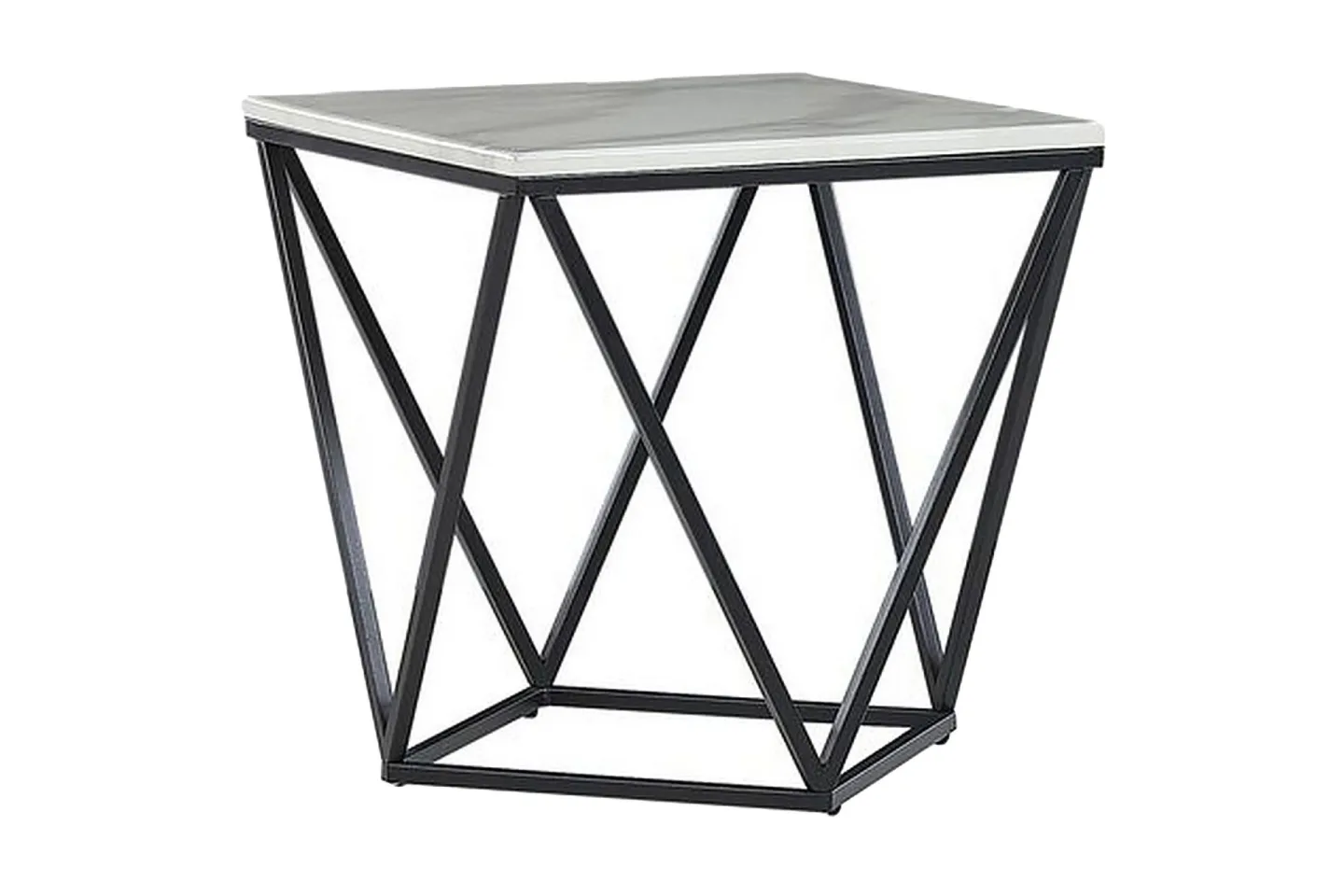 Charmlee Sidobord 50 cm - Vit/Svart