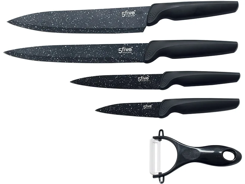 5 FIVE SIMPLY SMART Utensilien-Set CUSTER Edelstahl schwarz