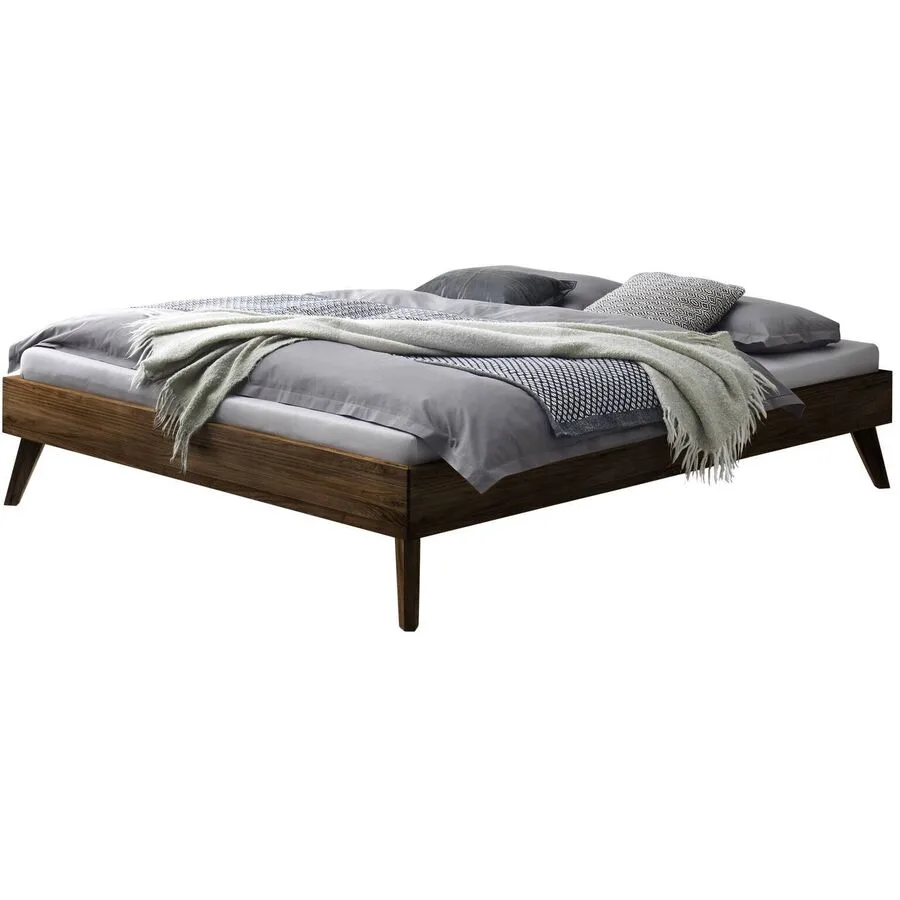 Hasena Bett Ivana Braun Holz 90 x 200 cm - Farbe: nussbaumfarbig