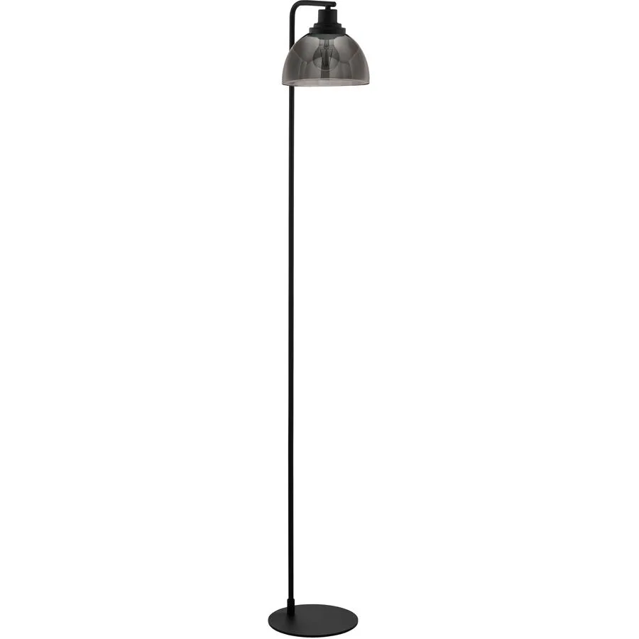 Eglo Stehlampe Beleser Schwarz Stahl/Glas 20.5 cm 150.5 cm - Material: Stahl/ Glas