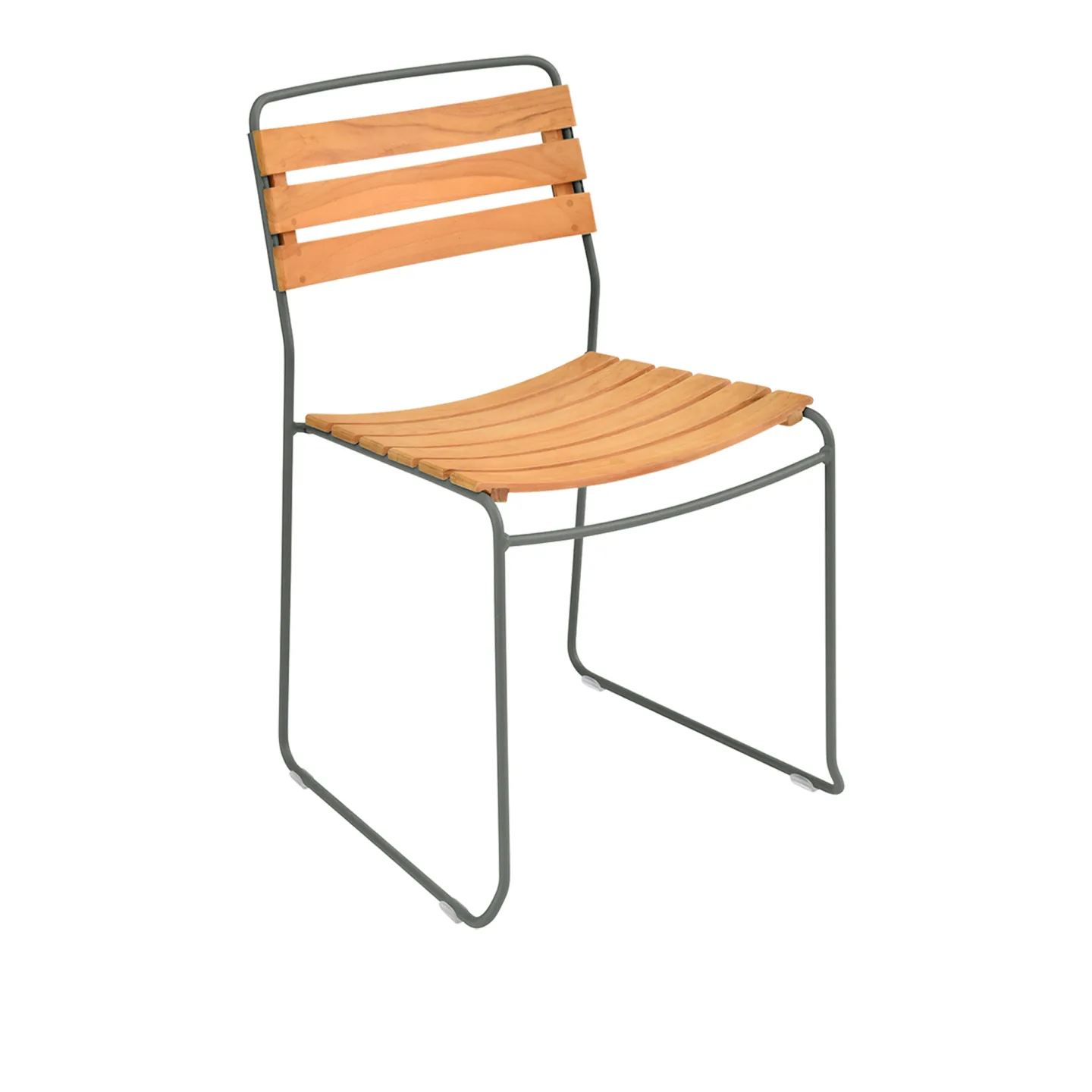 Fermob - Surprising Teak Chair, Rosemary - Matstolar utomhus - Harald Guggenbichler - Grön - Metall/Trä