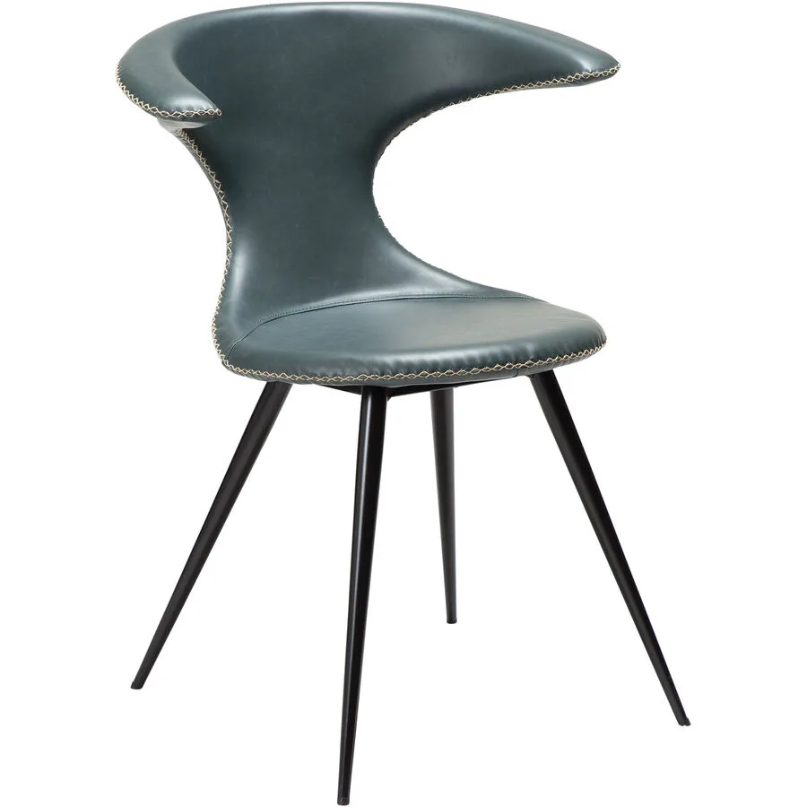 DAN-FORM Stuhl 2er-Set Flair green Kunstleder