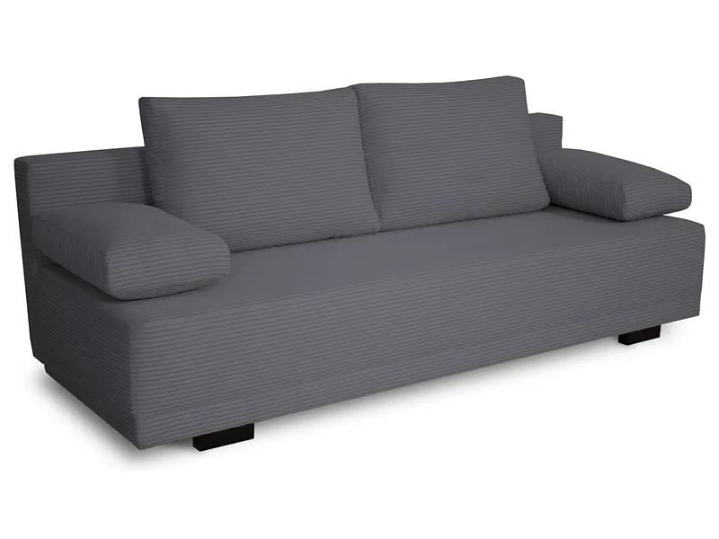 3er Sofa LAURITZ Stoff dunkelgrau