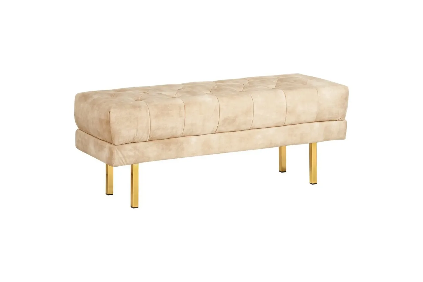 Sittbänk Roseville Beige/guld - Beige/guld