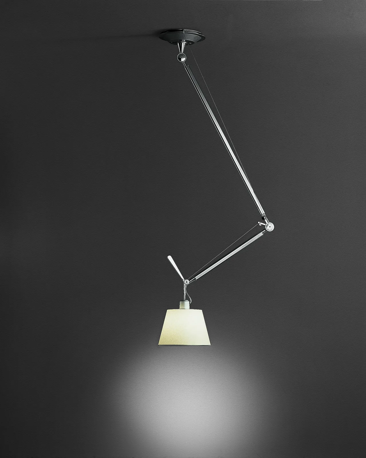 Tolomeo Decentrata Pendelleuchte Ø240 Grau - Artemide - Wohnzimmer - Aluminium