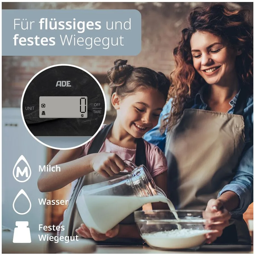 Küchenwaage ADE Anthrazit Kunststoff B 15 cm 1 g