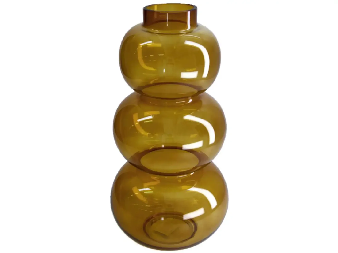 Dijk Vase Glas, Braun H: 36 cm Braun | Schubiger Möbel
