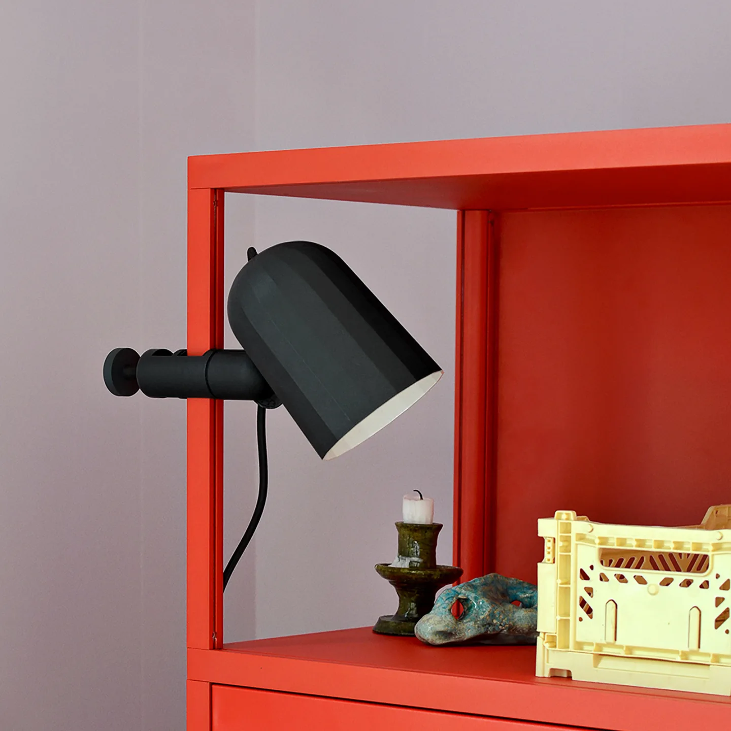Klemmleuchte Noc Clip dunkelgrau E14 - HAY - Wohnzimmer - Design - Metall - Einflammig