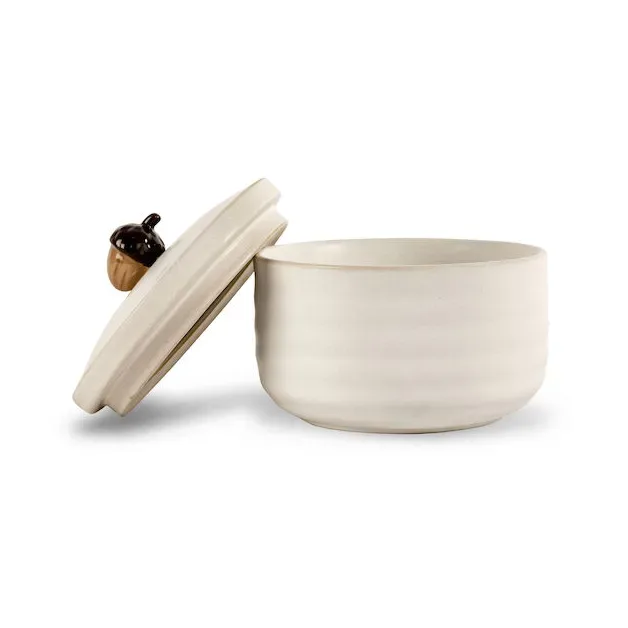 Sagaform Ellen Eichhörnchendose mit Deckel Ø13,5cm Off white