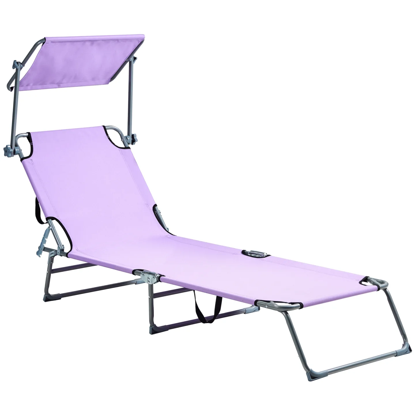 Solstol utomhus Foligno Stål - Violett/Silver