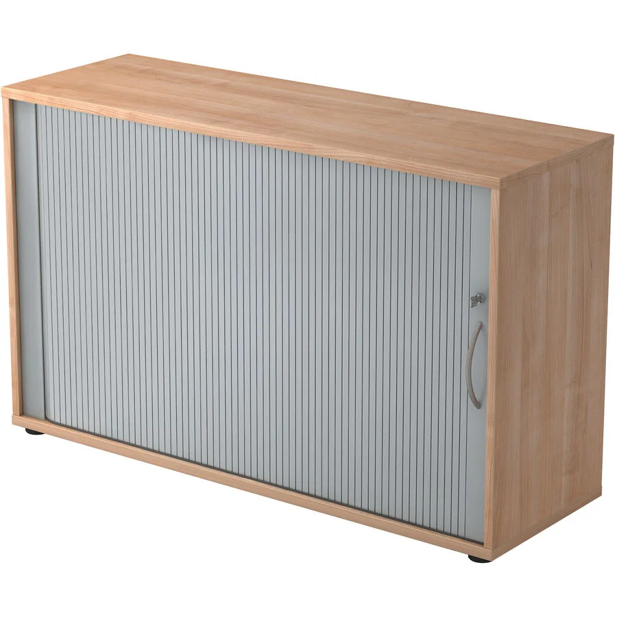 Aktenschrank Office Silber, Nussbaum Dekor Holzwerkstoff, Kunststoff B 120 cm H 74.8 cm
