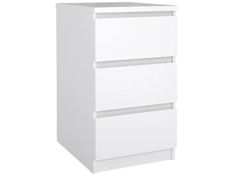 Nachttisch NAIA 3 Schubladen 40.4x50x70.1cm weiss lackiert