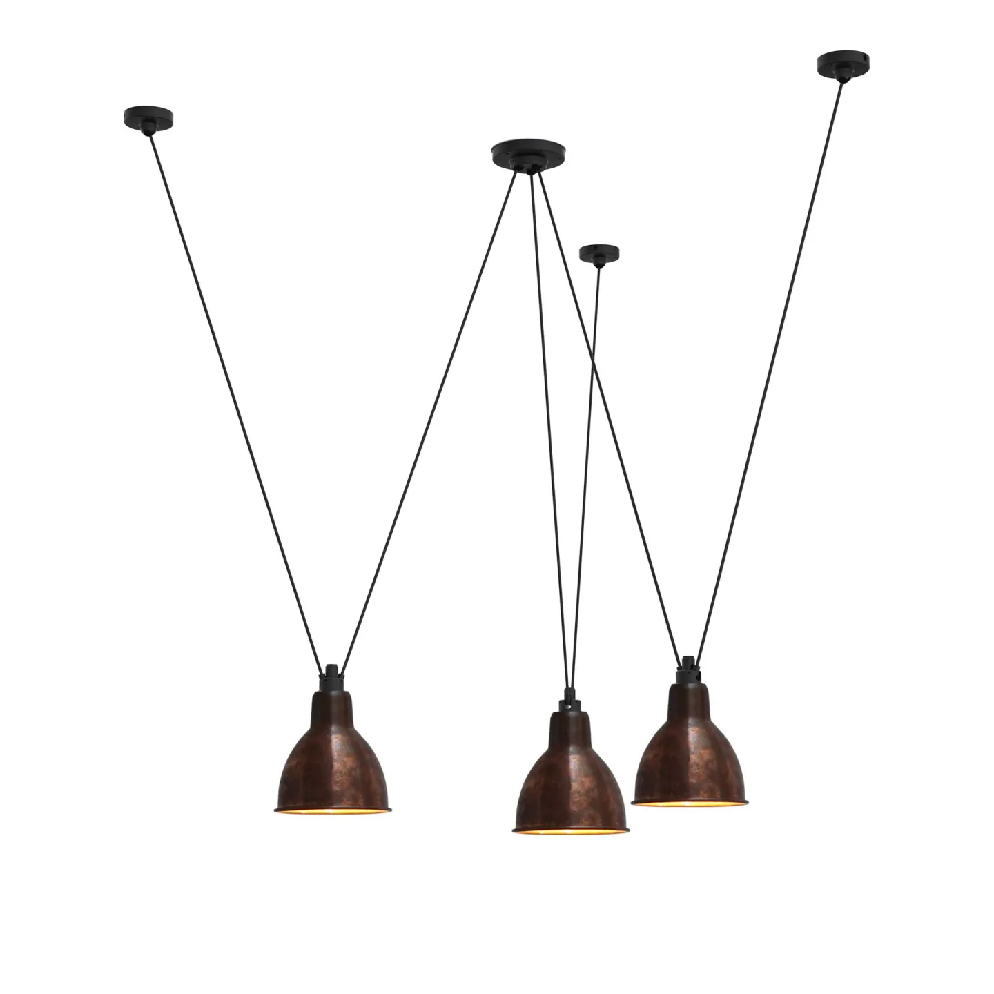 DCWéditions - Les Acrobates De Gras 325 XL Round Raw Copper - Pendellampor - Bernard-Albin Gras - Koppar