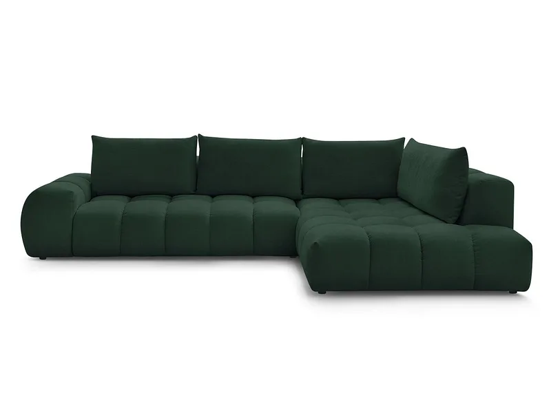Ecksofa BOBOCHIC EVEREST Stoff mit Textur grün