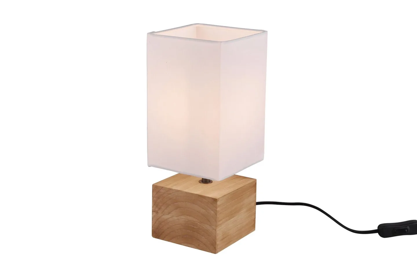 Woody Bordslampa 12X12cm E14 trä/ vit - Vit