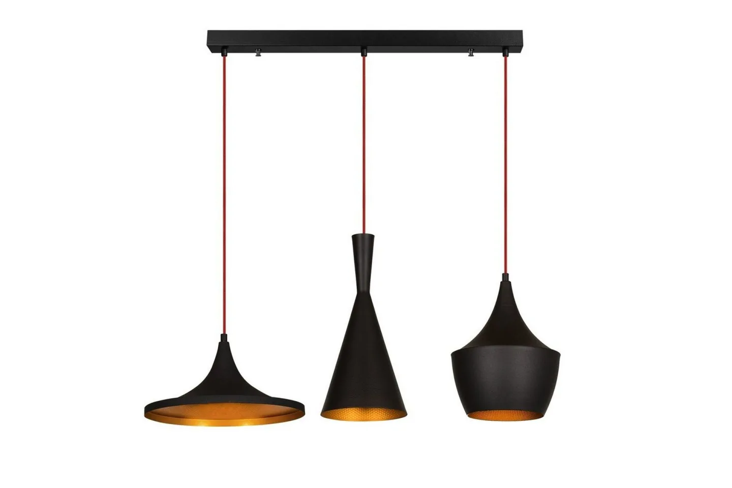 Taklampa Mangol Set Svart / Rany - Guld/Svart