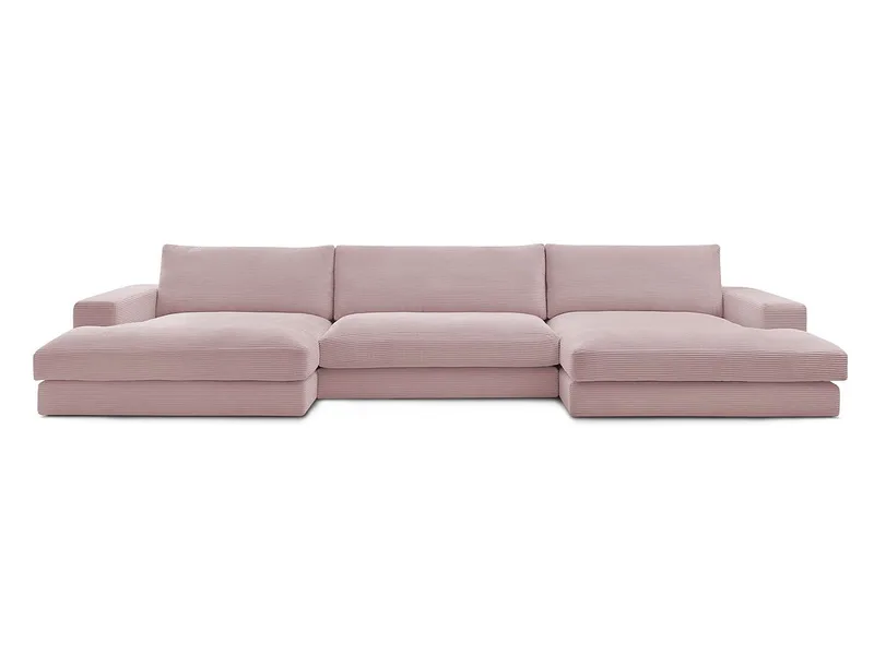 Wohnlandschaft BOBOCHIC LEONARD Cord-Stoff violett