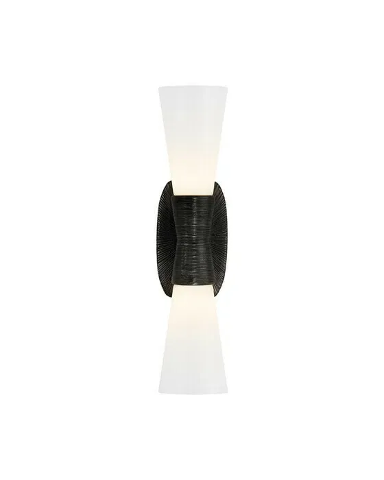 Utopia Small Double Bath Sconce Black