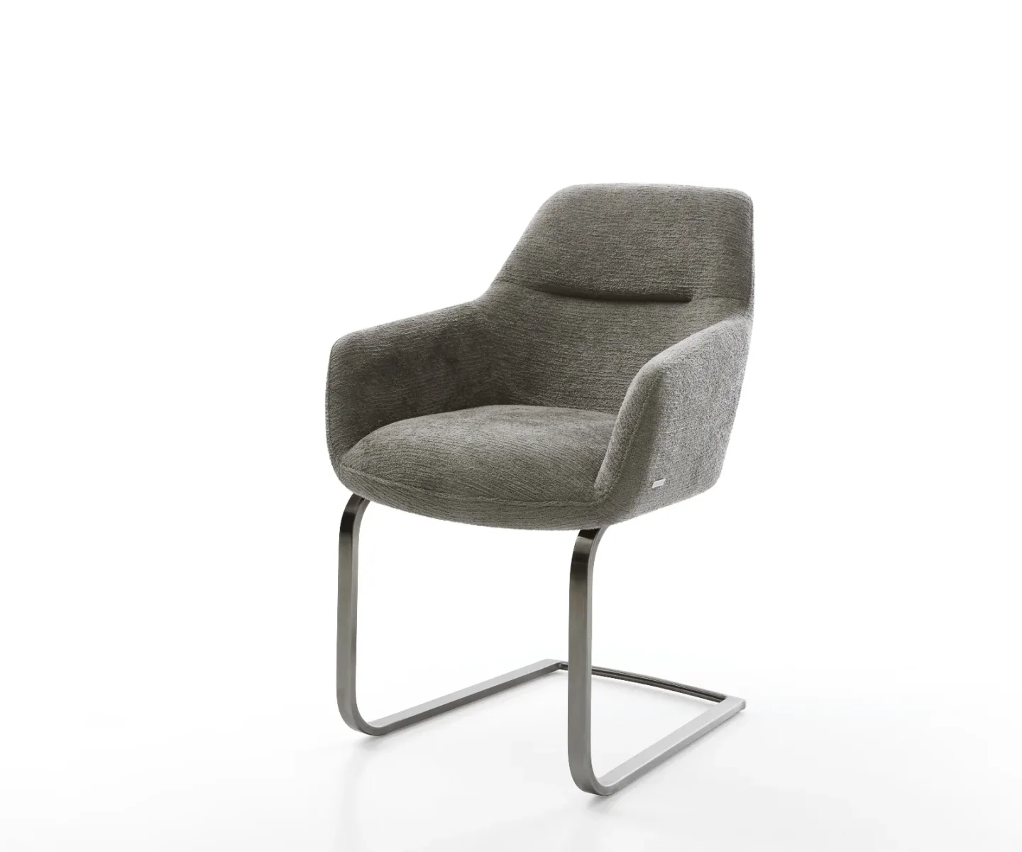 Freischwinger Pejo-Flex Bouclé Soft Schlamm Freischwinger flach Graphit Taschenfederkern