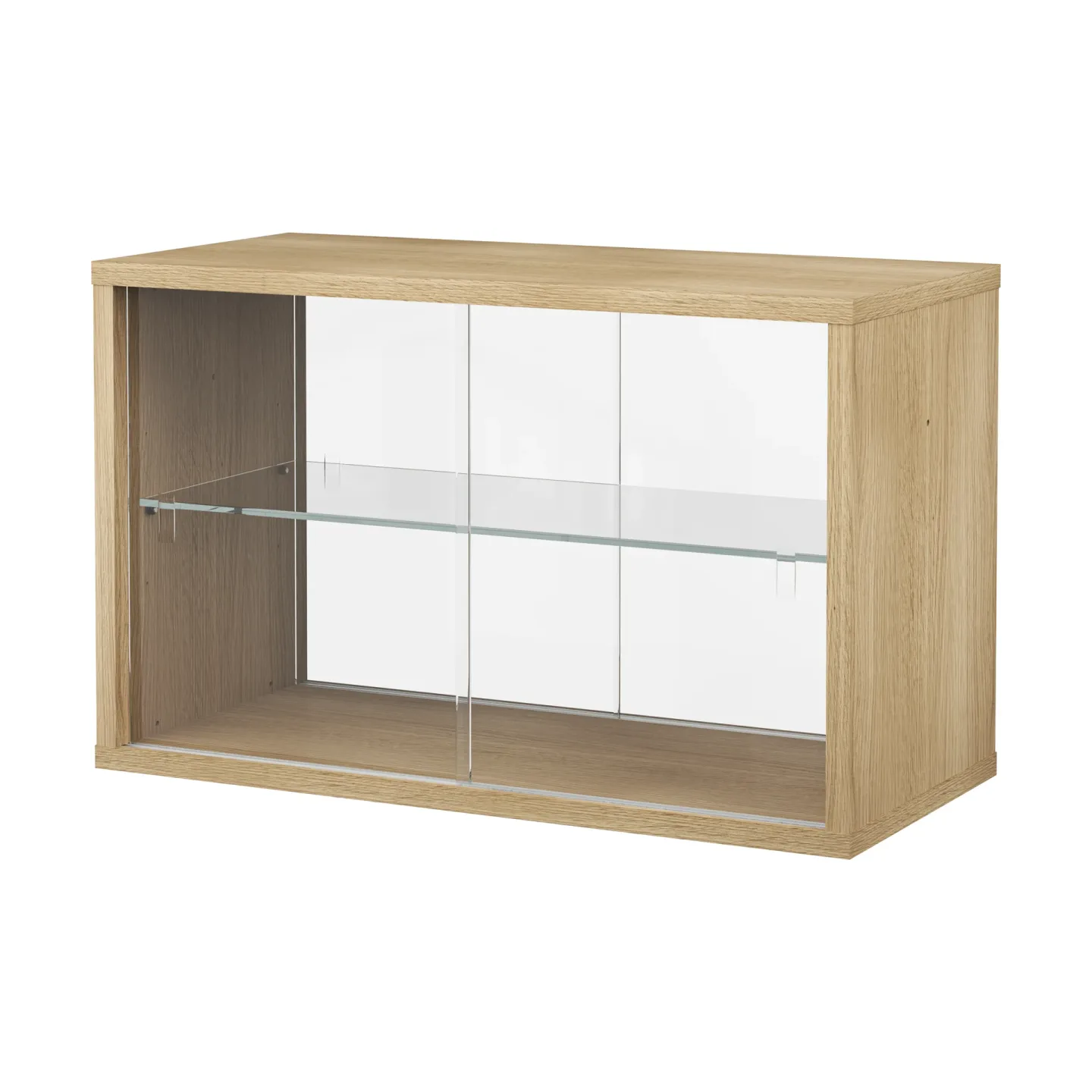 Pira Pira Vitrinenschrank Gebeizte Eiche-Klarglas, 70x31 cm, 4-türig