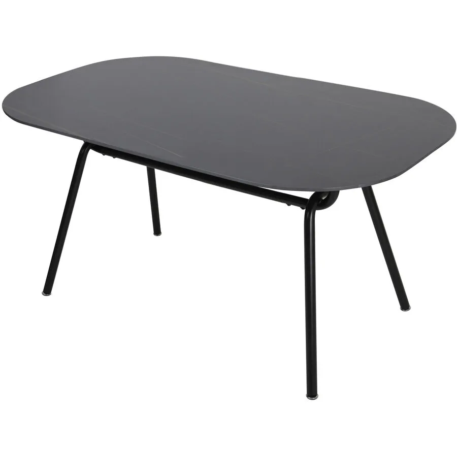 Tisch Lucia schwarz Sinterstein B 150 T 90 cm