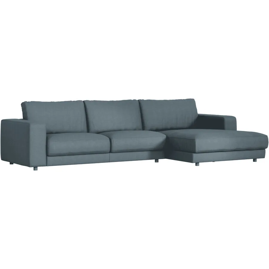 Ecksofa Ava Rechts Bezug: 100% Polyester azur B 330 T 170 cm - Möbel Konfigurator: Traummöbel individuell zusammenstellen