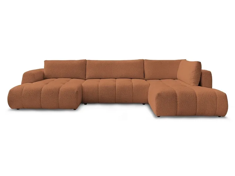 Wohnlandschaft BOBOCHIC FUJI Boucle-Stoff orange