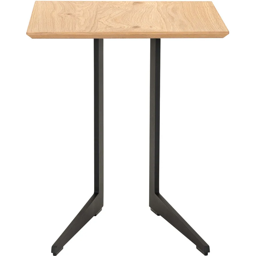 Salontisch Lux natur, schwarz Wildeiche, Metall B 45 T 42 cm