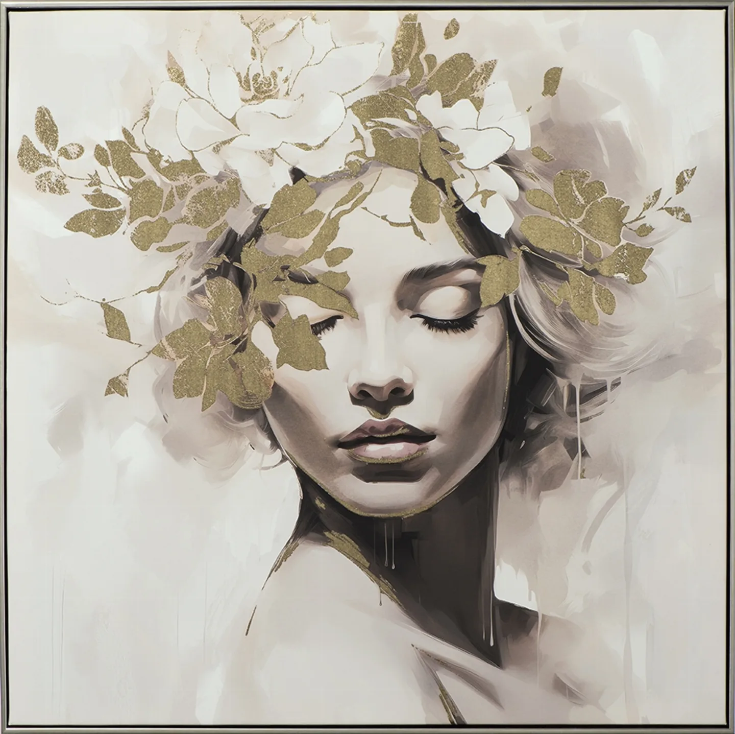 image LAND Bild Gold Flowered Beauty 2 | Schubiger Möbel