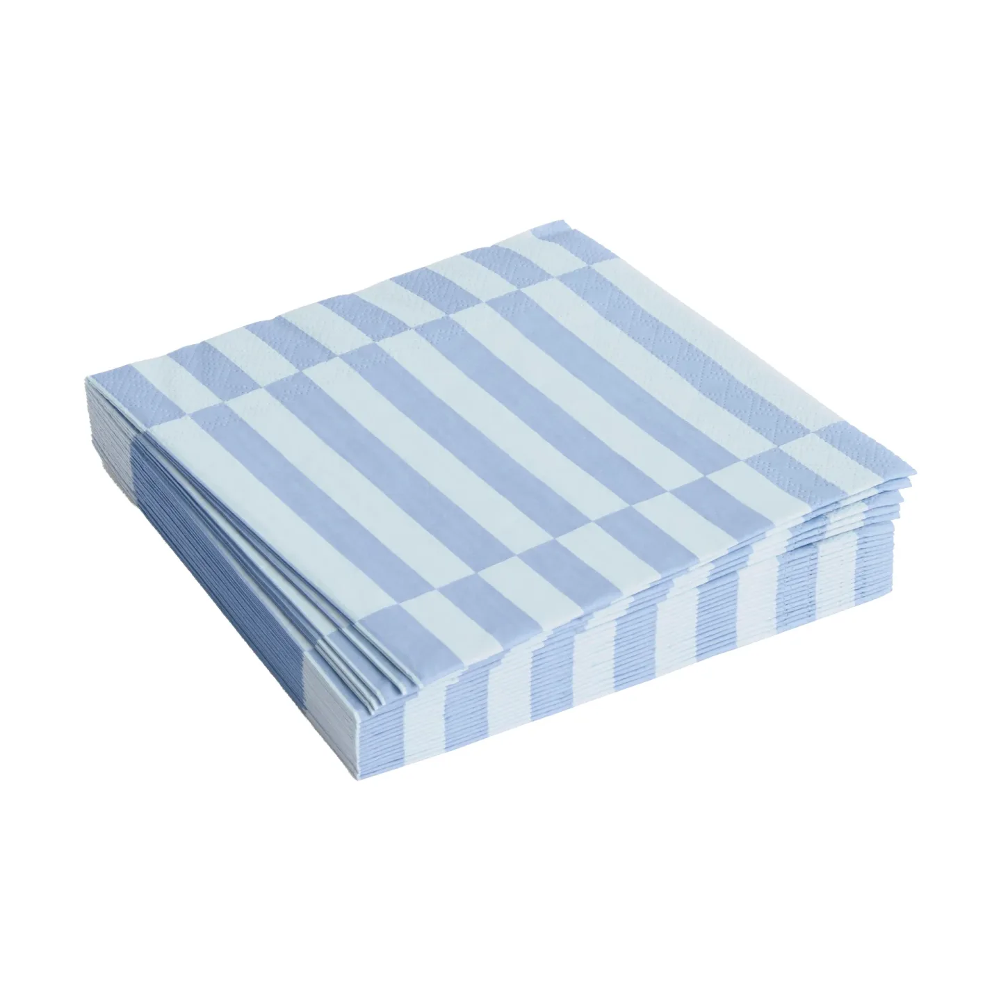 HAY Pattern Lunch Stripe Serviette 33x33 cm 20er Pack Light blue-dusty blue pillar