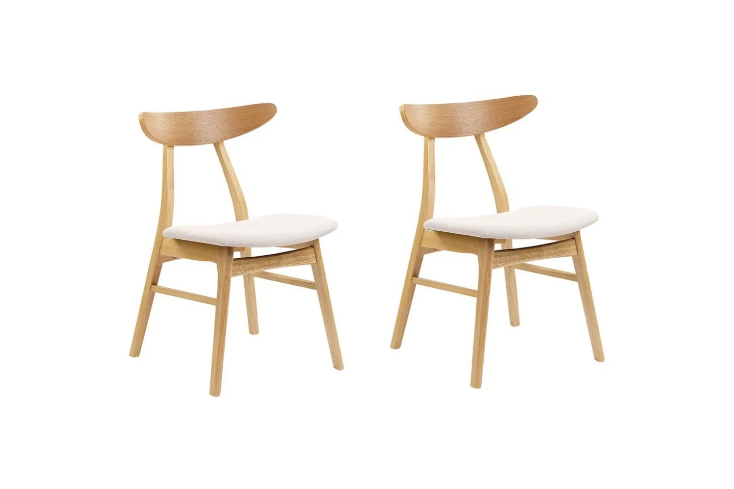 Matsalsstol Lynn set om 2 Ljus Trä-Beige - Ljus Trä-Beige