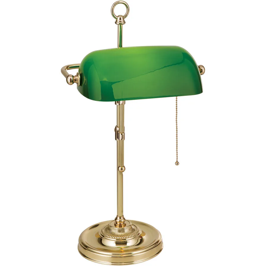 Briamond Tischlampe Harvard Grün Glas/Messing 28 cm 53 cm - Farbe: messing/grün - Material: Messing/Glas