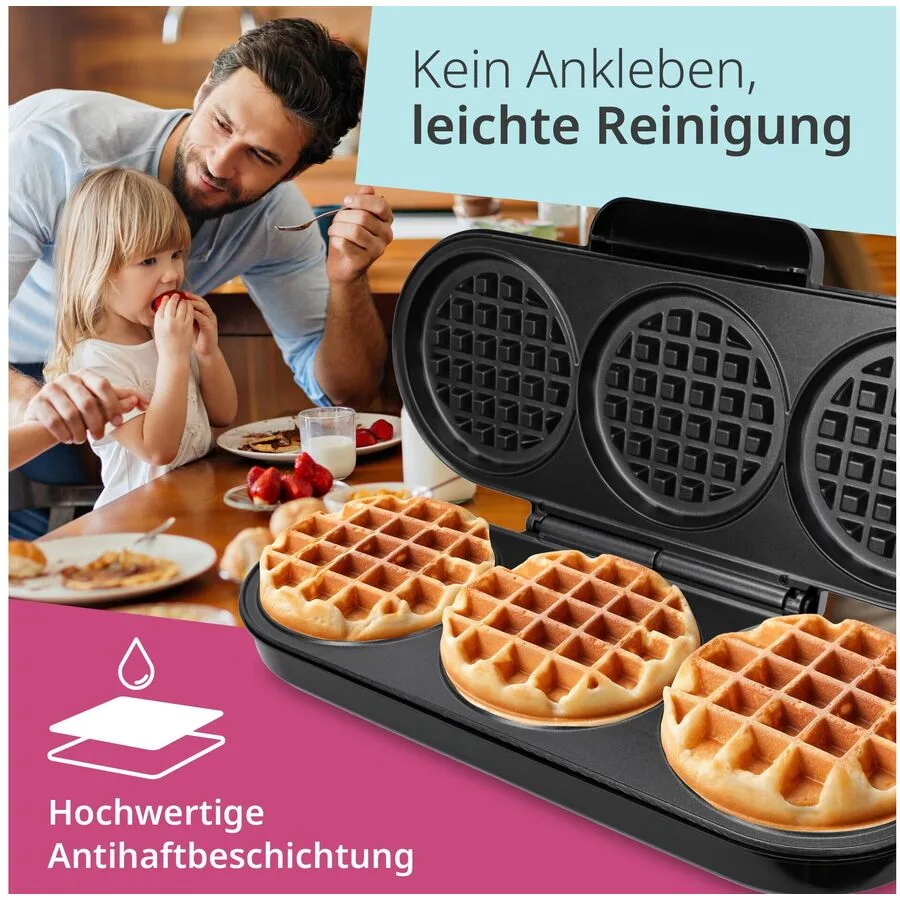 Waffeleisen ADE - Farbe: schwarz - Material: Edelstahl