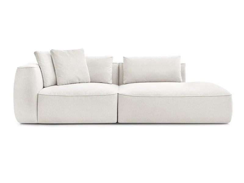 3er Sofa BOBOCHIC LEOPOLD Stoff chiniert weiss