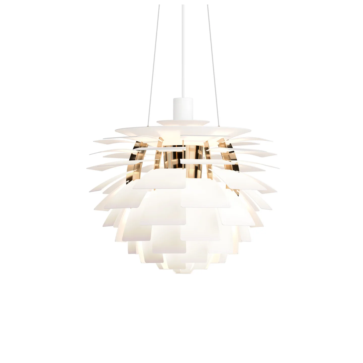 Louis Poulsen PH Artichoke pendel Ø48 cm Soft white-brass metallised