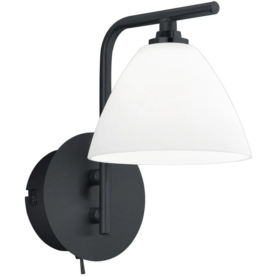 Wandlampe Emmeline Schwarz Metall 10 cm 19 cm - LED - Lichtfarbe: Extra warmweiss - LED Energiesparlampen