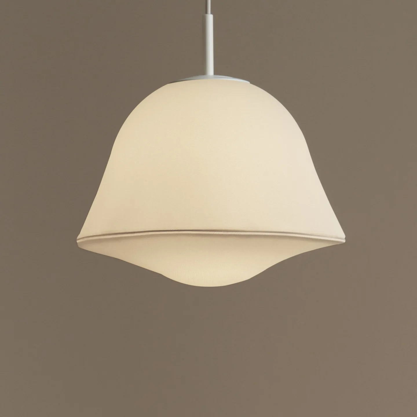 CALY Hängeleuchte, weiß, Ø 32 cm, Textil/Glas, E14 - GEJST - Wohnzimmer - Skandinavisch - Stoff / Textil - Einflammig