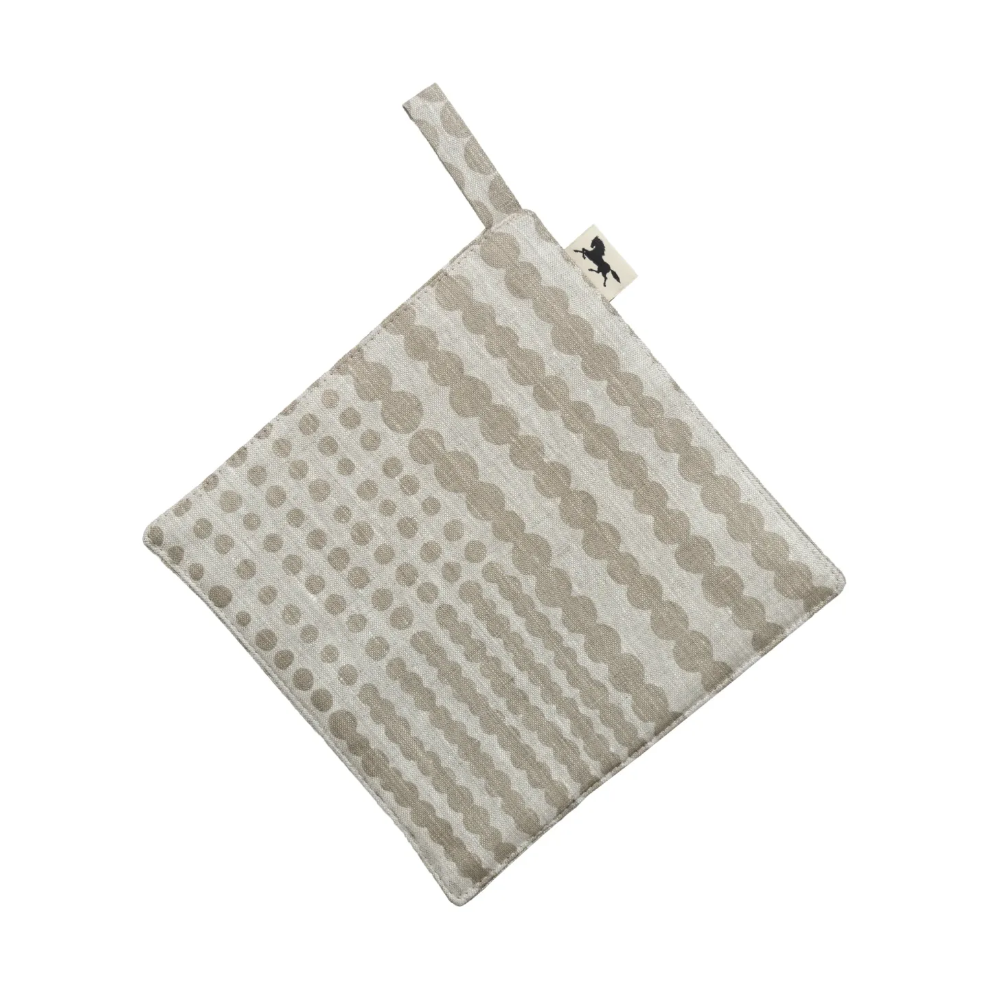 Almedahls Punktstoff Topflappen 23 x 23cm Natur-taupe