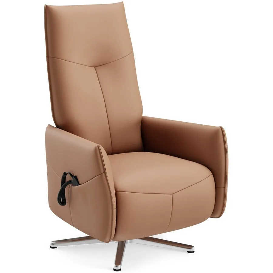 Relaxsessel Jura hellbraun Leder T 161 B 73 H 115 cm - Möbel Konfigurator: Traummöbel individuell zusammenstellen