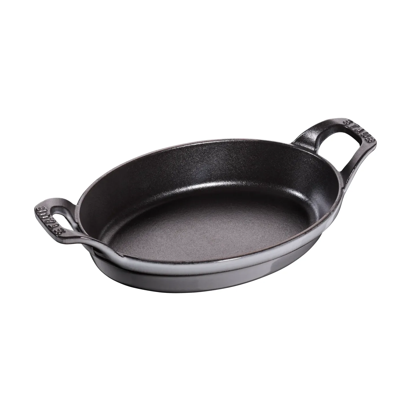 STAUB Staub ovaler Gusseisen-Backform 21 cm Grafitgrau