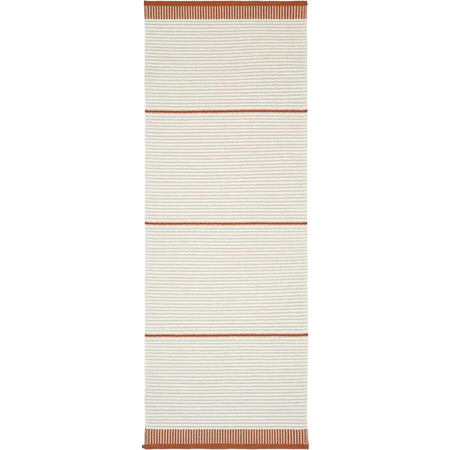 HORREDSMATTAN Teppich Solvik Rust Streifen Wolle/Polyester 75 x 200 cm