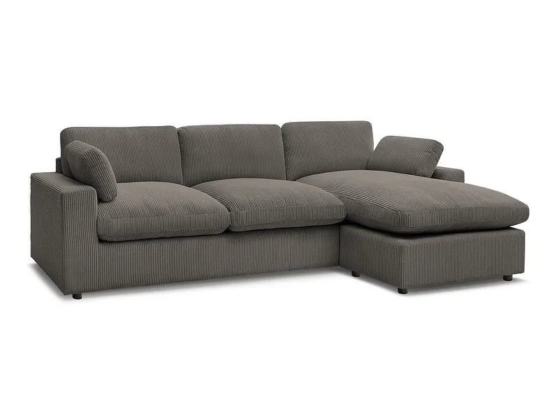 Ecksofa BOBOCHIC BELAIR Cord-Stoff taupe