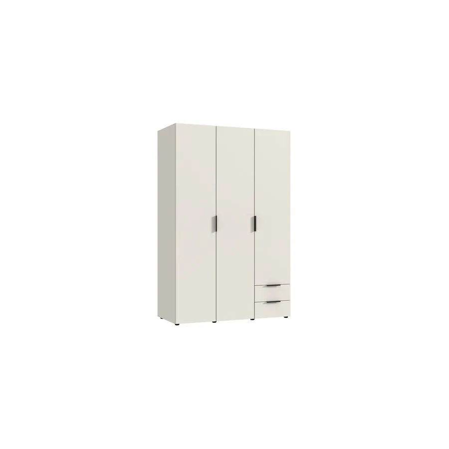 Kleiderschrank Modu weiss/schwarz Holzwerkstoff B 120 cm