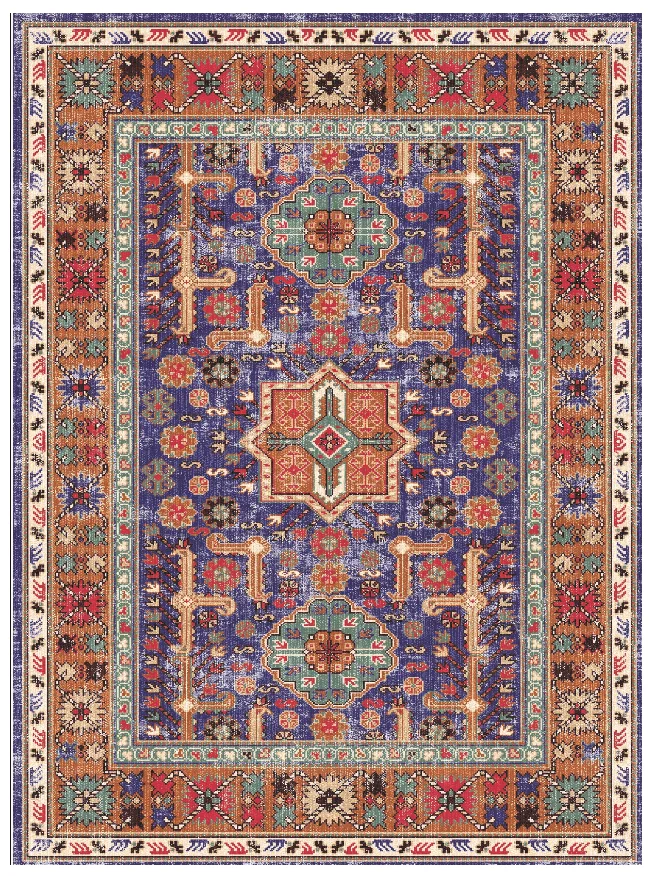 Wilton-teppe - Patnos (blå/multi) (Størrelse: 200 x 280 cm)