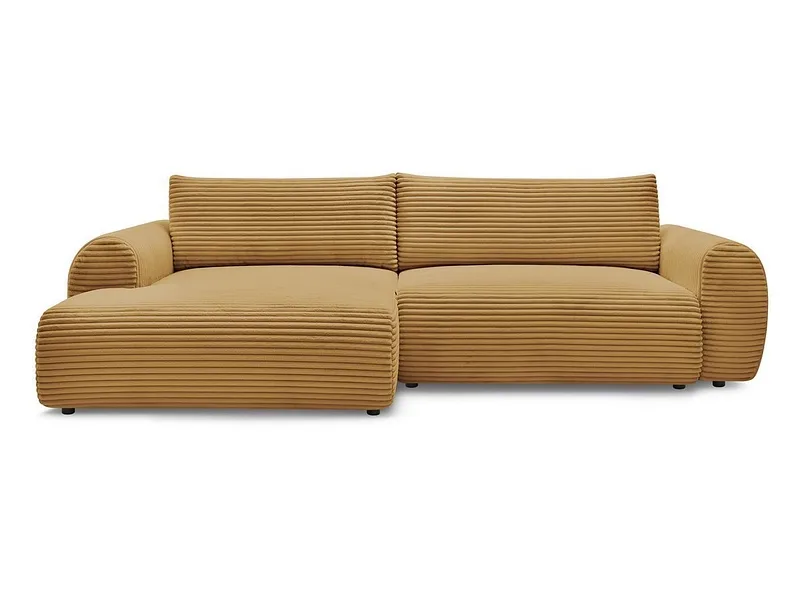 Ecksofa BOBOCHIC LUCIEN Cord-Stoff gelb